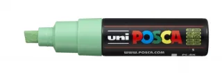 Posca PC-8K Marcador de Pintura - Punta Biselada Acrilica 8mm - Tinta Base al Agua - No Permanente - Resistente a la Luz - Inodoro - Ideal para Carteleria y Decoracion - Color Verde Claro ·