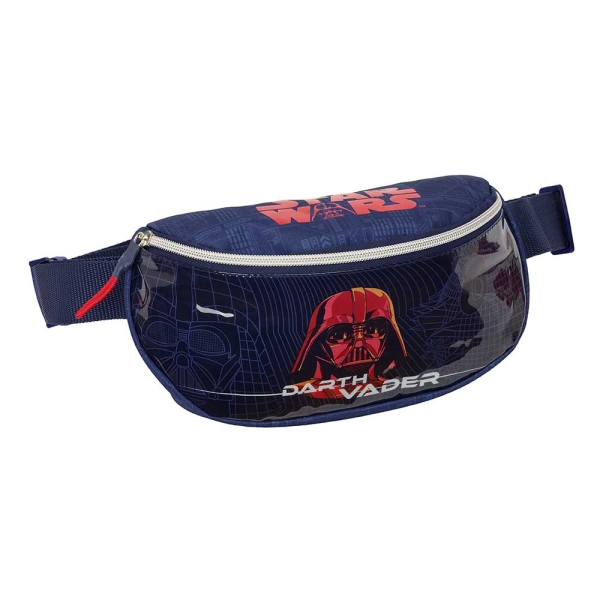 Safta Star Wars Bolsa de Cintura - Cremallera - Cintas Ajustables - Cierre de PVC - 23x14x9cm - Color Azul Marino