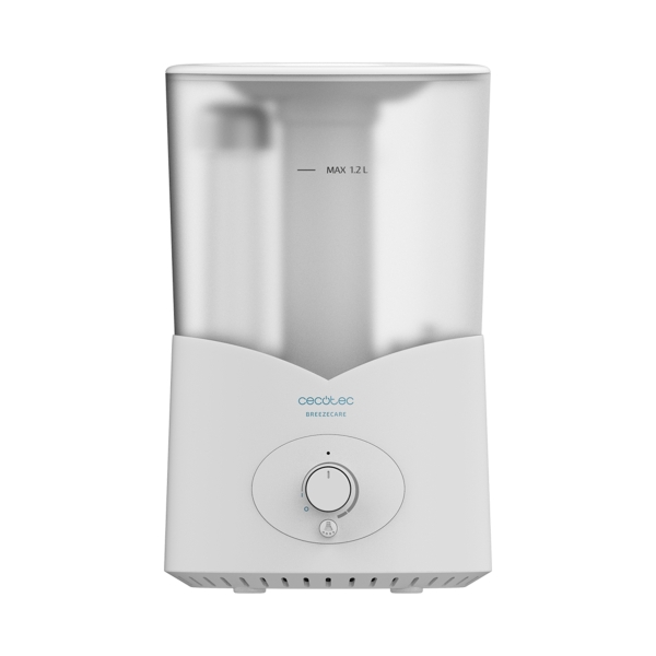 Cecotec BreezeCare 2000 Light Humidificador de Aire - 25W - Capacidad de 200ml/h - Deposito 1.2L - Cobertura hasta 30m2 - Control Manual - Salida de Vapor 360º - Luz LED - 15x12.7x24.3cm - Color Blanco