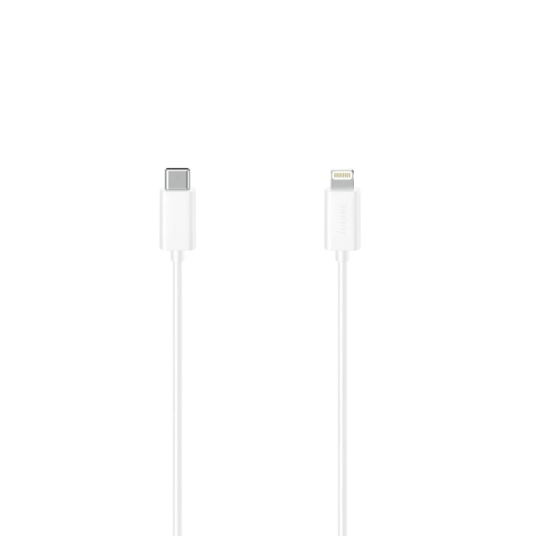 Hama Essential Cable de Carga - USB-C Macho - Lightning - Longitud 1.5m - Velocidad hasta 480Mbps - Blindaje Doble - Color Blanco