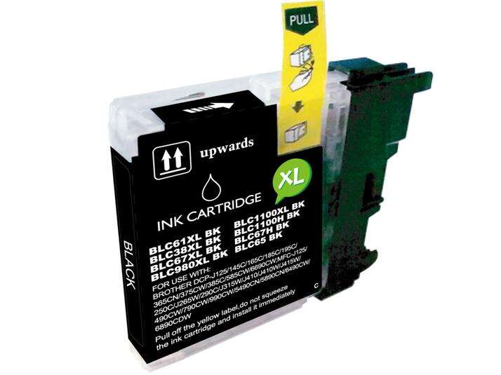 BULK - Brother LC980XL/LC1100XL/LC985XL Negro Cartucho de Tinta Generico - Reemplaza LC980BK/LC1100BK/LC985BK · Pack de 50 uds.