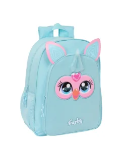 Safta Furby Mochila Infantil - Adaptable a Carro - Asa de Mano - Bolsillos Laterales - 33x42x14cm - Color Azul