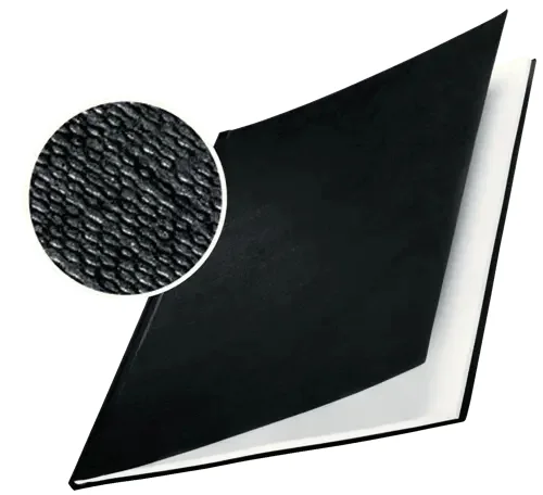 Leitz Pack de 10 Tapas Rigidas Impressbind 17.5mm - Capacidad de 141-175 Hojas A4 - Encuadernacion de Alta Calidad - Exterior Superficie de Lino Lacada - Papel Blanco sin Acido - Color Negro