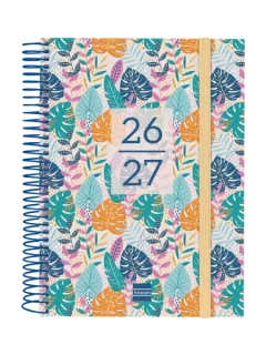 Finocam Secundaria Agenda Escolar 26/27 en Catalan - 1 Dia por Pagina - Formato 4º - 155x212mm - Tapas de Polipropileno - Papel de 80g/m2 - Espiral - Esquinas Microperforadas - Multicolor