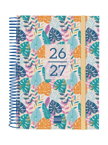 Finocam Secundaria Agenda Escolar 26/27 en Catalan - 1 Dia por Pagina - Formato 4º - 155x212mm - Tapas de Polipropileno - Papel de 80g/m2 - Espiral - Esquinas Microperforadas - Multicolor