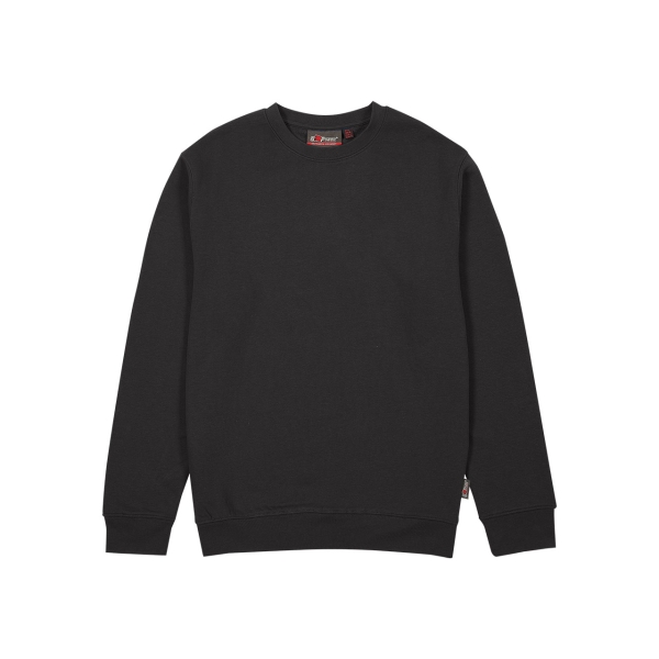 Upower Tupai Sudadera Cuello Redondo - Talla 2XL - French Terry Verano, Algodon y Poliester, Transpirable y Resistente, Detalles en Punto Elastico, Mangas Ranglan, Costuras Pespunteadas - Color Negro Carbon