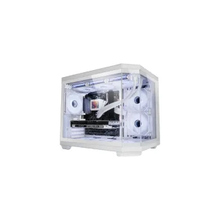 Mars Gaming MC-3TCOREM Minitorre Ultracompacta - Soporte MicroATX/Mini-ITX - Triple Cristal Templado - Doble Camara - 5 Ranuras de Expansion - 435x287x370mm - Color Blanco