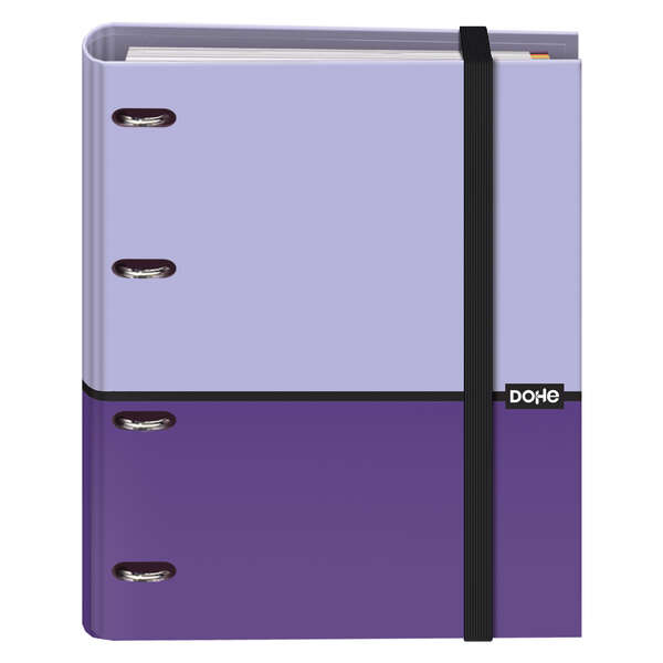 Dohe Cuaderno de Notas - 35mm - Cubierta en Carton Forrado con Papel Impreso a Todo Color y Plastificado Brillo - Mecanismo de 4 Anillas Mixtas Niqueladas - Interior de 100 Hojas en Papel Of