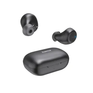Hama Spirit Chop II Auriculares con Microfono Omnidireccional - Bluetooth - Autonomia hasta 16h - Rango 10m - IPX4 - Asistente de Voz - Carga por USB-C - Color Negro