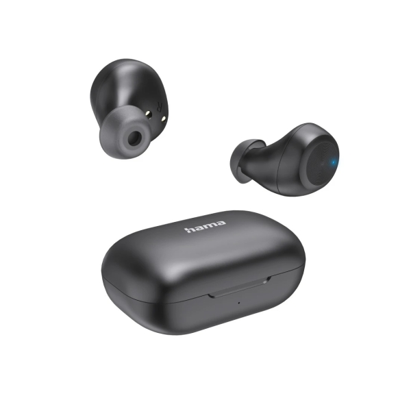 Hama Spirit Chop II Auriculares con Microfono Omnidireccional - Bluetooth - Autonomia hasta 16h - Rango 10m - IPX4 - Asistente de Voz - Carga por USB-C - Color Negro