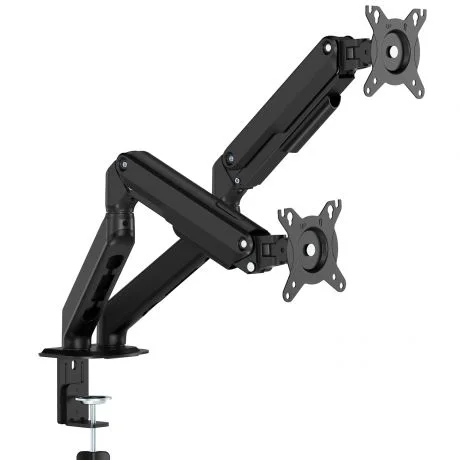 Ewent EW1493 Soporte de Mesa para Monitor/TV - De 17" a 32" - Piston de Gas - 3 Pivotes, 2 Brazos - Giratorio e Inclinable - Peso Max 9Kg - VESA Max 100x100 - Color Negro