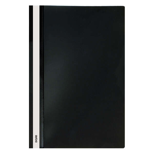 Dohe Dosier con Fastener de Polipropileno - Tamaño Folio - Cubierta Transparente y Trasera Opaca - Ideal para Organizar Documentos · Pack de 10 uds.