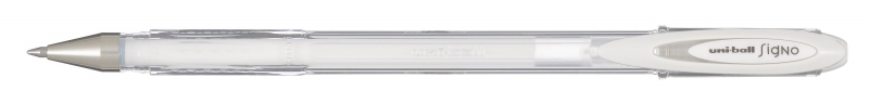 Uni-ball Signo Angelic UM-120AC Boligrafo de Tinta Gel - Punta de Bola 0.7mm - Tinta Resistente al Agua y Luz - Escribe en Papel Negro y Blanco - Color Blanco · Pack de 12 uds.