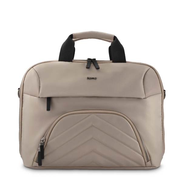 Hama Premium Lightweight Mochila para Portatiles hasta 16.2" - Poliester Reciclado - Interior Acolchado - Bolsillos Frontales - 45x9x33cm - Color Beige