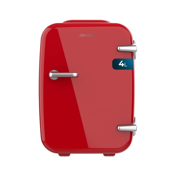 Cecotec Bolero MiniCooling 4L Habana Red Mini Frigorifico Portatil - Capacidad 4L - 12V/220V - Temperatura Regulable - Enfria hasta 7ºC - Funcion Calentamiento hasta 65ºC - Color Rojo