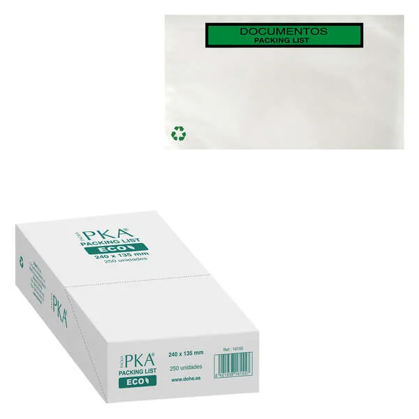Dohe ECO Caja de 250 Sobres Autoadhesivos 240x135mm - Packing List Especial Envios