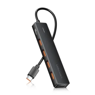 Vention HUB 5 en 1 USB-C a 4xUSB 3.2 Gen2/USB-C 10G - 0.15m - Color Negro