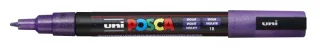 Posca PC-3ML Marcador de Pintura - Punta Conica de Poliester 0.9-1.3mm - Tinta Base al Agua - Resistente a la Luz - No Permanente - Color Violeta · Pack de 6 uds.