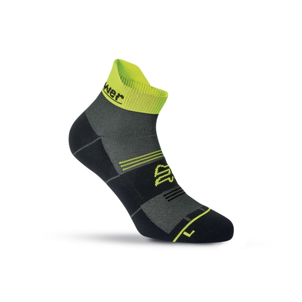 Upower Balmy Calcetines de Trabajo Cortos - Talla L - Maxima Transpirabilidad, Costuras Planas Antirrozaduras, Refuerzos en Talon y Puntera, Tejido Tecnico Innovador - Color Amarillo Fluores