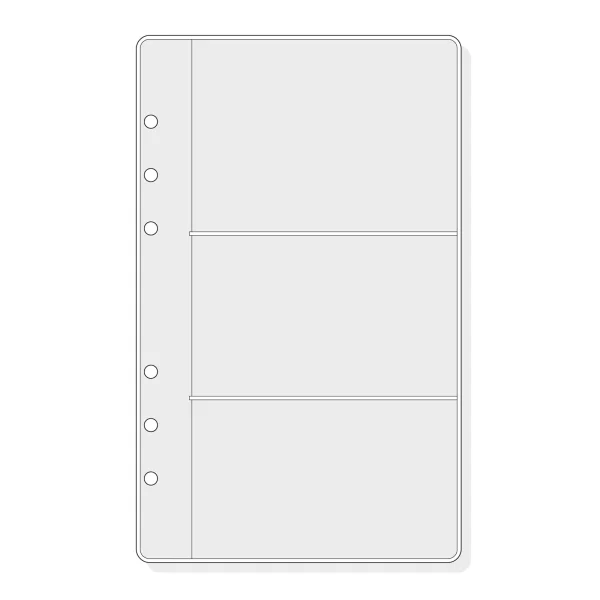 Finocam R566 Pack de 6 Fundas Portatarjetas para Agendas Open - Formato 500 - 120x2x182mm - PVC - Color Gris Claro