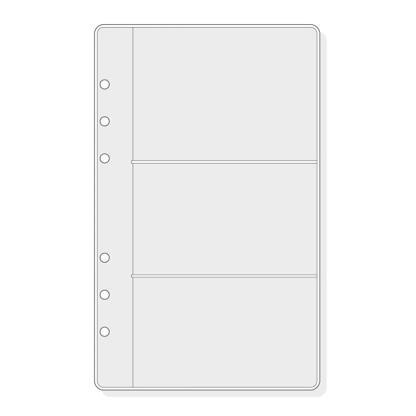 Finocam R566 Pack de 6 Fundas Portatarjetas para Agendas Open - Formato 500 - 120x2x182mm - PVC - Color Gris Claro