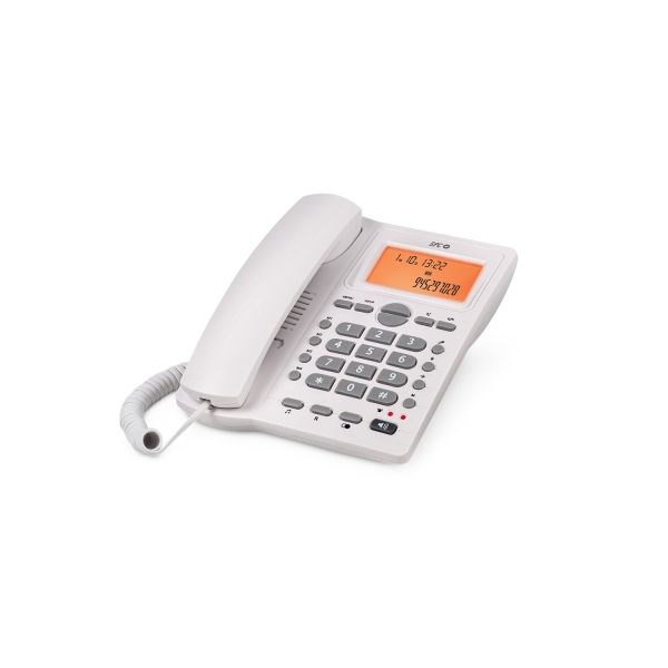 SPC Office ID 2 Telefono Fijo - 4 Memorias Directas - Manos Libres - Modo Mute - Color Blanco