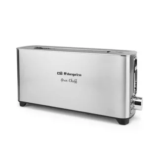 Orbegozo TO 6030 Tostadora de Ranura Larga - Potente y Versatil Tostador con 6 Niveles de Tostado - Funciones de Recalentamiento y Descongelacion - Desconexion Automatica y Carcasa de Acero