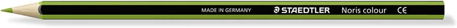 Staedtler Noris Colour 185 Lapiz Hexagonal de Color - Resistencia a la Rotura - Material Wopex - Color Verde Claro · Pack de 12 uds.
