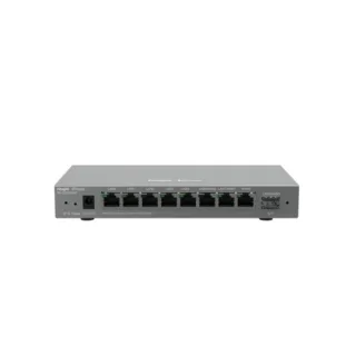 Ruijie RG-EG209GS Router de Sobremesa - 9 Puertos - Ethernet - SFP - Velocidad hasta 600Mbps - Capacidad hasta 200 Usuarios - Gestion en la Nube - Color Gris
