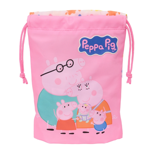 Safta Peppa Pig Baby Pig Minisaco con Cordon de 1L - 200x250mm - Color Rosa