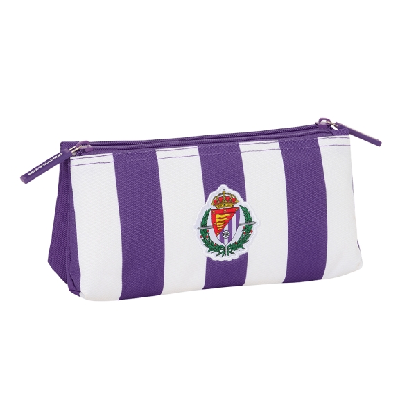 Safta Real Valladolid Neceser Compacto de 2L - 2 Compartimentos con Cremallera - 220x80x100mm - Color Morado