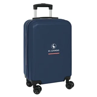 Safta el Ganso Classic Maleta Trolley de Cabina 20” - Cierre con Candado - Interior Forrado - Panel con Cremallera - Cintas con PVC - Ruedas Giratorias - 40.1L - 345x200x550mm - Color Azul M