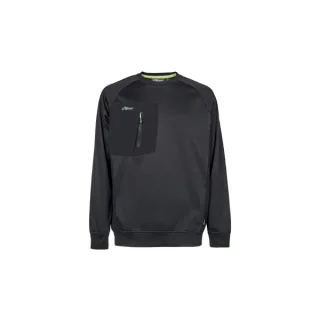 Upower York Sudadera Polar Cuello Redondo - Talla 2XL - Proteccion Termica - Color Negro Carbon