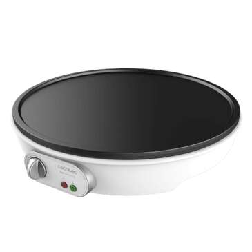 Cecotec Fun Crepelicious Crepera Electrica 1000W - Revestimiento Antiadherente - Potencia Regulable - Diametro de 30,5cm - Rodillo Esparcidor y Espatula Incluidos