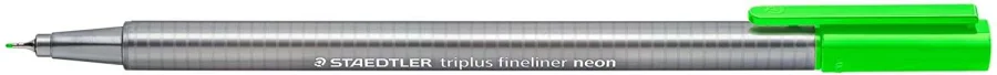 Staedtler Triplus Fineliner 334 Rotulador de Punta Fina - Trazo de 0.3mm - Tinta Base de Agua - Color Verde Neon · Pack de 10 uds.