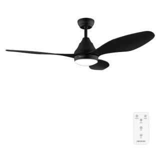 Cecotec EnergySilence Aero 5200 Black Ventilador de Techo con 3 Aspas y Luz Integrada - 40W - Diametro de 48" - LED de 18W - Mando a Distancia - 3 Velocidades - Temporizador Programable - Co