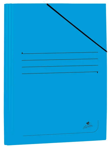 Mariola Carpeta de Carton Plastificado Folio 500gr/m2 - Medidas 34x25cm - Cierre con Goma Elastica - Color Azul · Pack de 20 uds.