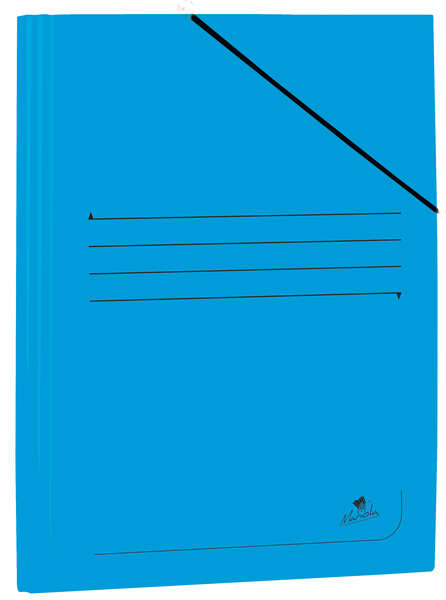 Mariola Carpeta de Carton Plastificado Folio 500gr/m2 - Medidas 34x25cm - Cierre con Goma Elastica - Color Azul · Pack de 20 uds.