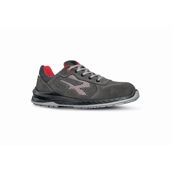 Upower Radial S ESD Calzado de Seguridad con Proteccion S1PS FO SR - Talla 35 - Gamuza Perforada, Suela Antideslizante, Puntera Airtoe Composite, Sistema Antiperforacion, Plantilla Antifatig