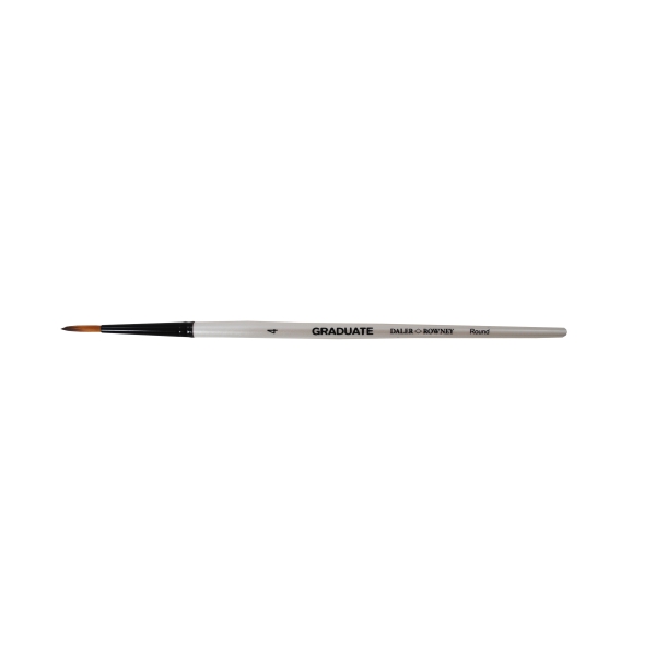 Daler Rowney Graduate Pincel Multitecnica - Pelo Sintetico - Mango Corto - Redondo Nº 4 · Pack de 3 uds.