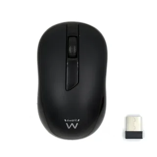 Ewent Raton Inalambrico 2.4hz - Receptor USB-A - 1000dpi - 1 Bateria AA (Incluida) - Color Negro