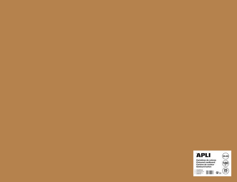 Apli Cartulina Avellana 50 x 65mm 170g 25 Hojas