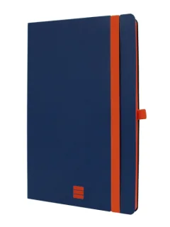 Finocam Modern Cuaderno de Tapa Ligera - 72 Hojas - Formato A5 - 148x210mm - Papel Crema de 80g/m2 - Bolsillo Interior - Cierre con Goma - Hojas Microperforadas - Color Azul
