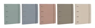 Oxford Europeanbinder Forest Carpeta de Anillas - Formato A4+ - Cierre con Goma - Incluye Recambio de Hojas con Cuadricula 5x5mm - Bolsillo Interior - Lomo de 45mm - Colores Surtidos · Pack