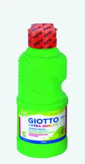 Giotto Extra Quality Fluo Tempera - 250ml - Lispa para el Uso - Botella Bio Pet - Color Verde Fluorescente
