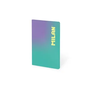 Milan Sunset Libreta Encolada Formato A5 Pautado 1 Linea - 48 Hojas de 95 gr/m2 - Microperforado - Tapa Blanda - Color Turquesa/Morado