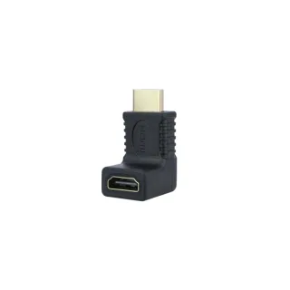 Nanocable Adaptador HDMI - Acodado 90 Grados - Conector Hembra a Macho - Color Negro