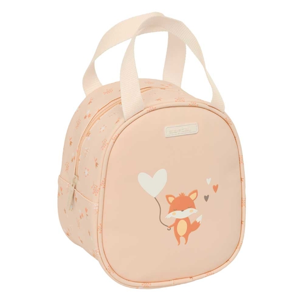 Safta Flores Neceser Termo de 5.85L - Interior Forrado en Aluminio - Asa Superior - 190x140x220mm - Color Melocoton