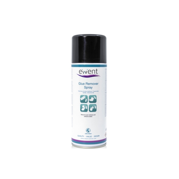 Ewent Spray Quita Adhesivo - Elimina Facilmente Residuos de Adhesivo y Pegamento - Color Transparente