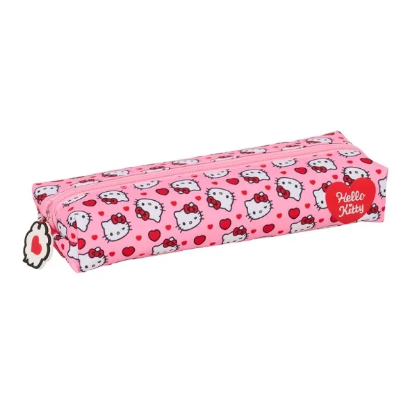 Safta Hello Kitty Portatodo - Cremallera - Goma Elastica - 0.53L - 220x70x40mm - Color Rosa